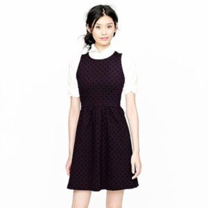 J.Crew Navy Blue Polka Dot Ponte Sleeveless Dress